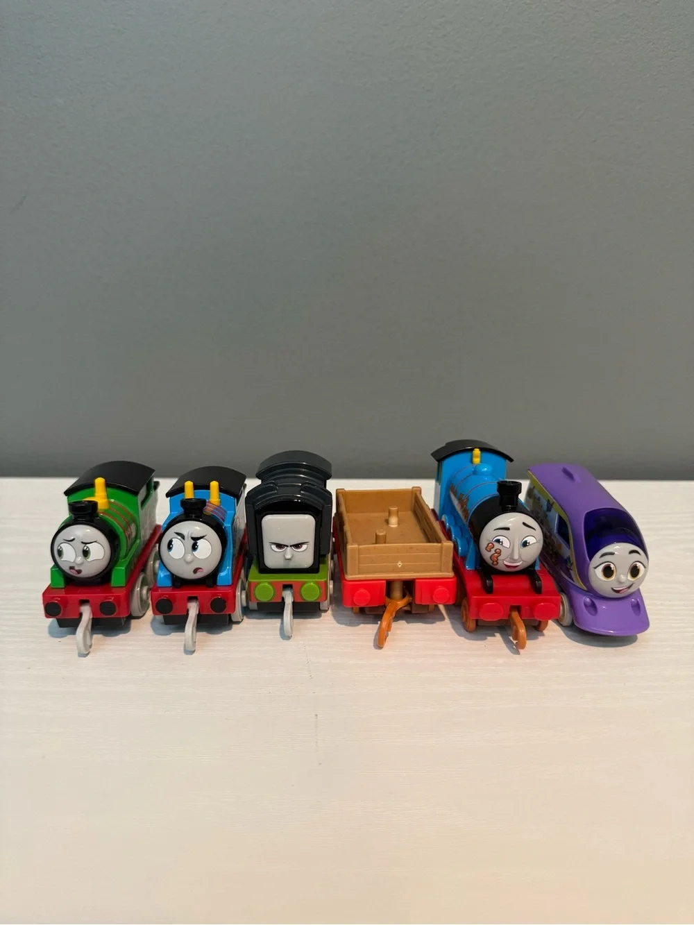 Thomas & Friends Small Character Train Lot - Blue Green Black Red Purple